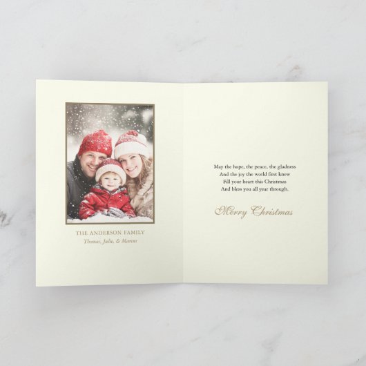 写真宗教イエスポインセチア聖なる書物、 経典 シーズンカード (内部)