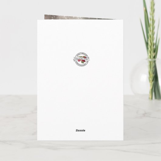 写真宗教ベビーイエスクリスマスエンジェル シーズンカード (裏面)