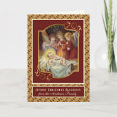 写真宗教ベビーイエスクリスマスエンジェル シーズンカード (正面)