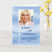 写真宗教悔やみや弔慰Blでカスタマイズ可能な名前 カード (黄色い花)