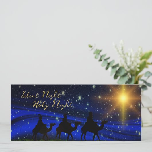 写真宗教的なクリスマスカード長い水平 シーズンカード (スタンド正面)