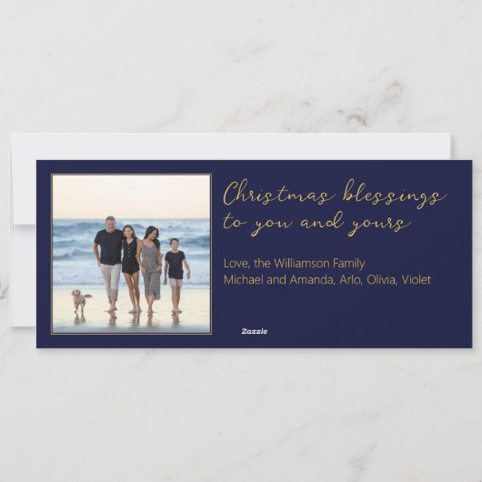 写真宗教的なクリスマスカード長い水平 シーズンカード (裏面)