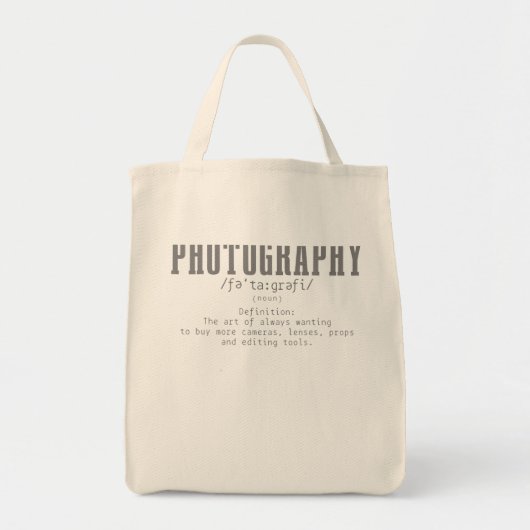 写真定義辞書カメラおもしろいPho トートバッグ (正面)