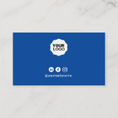 写真実在ミッドナイトブルーの不動産業者 名刺 (裏面)