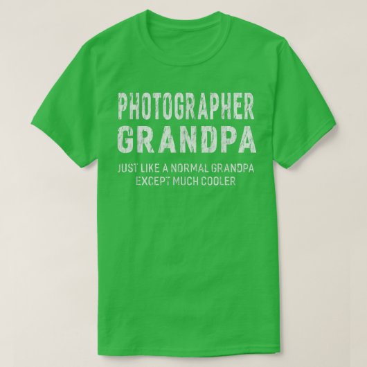 写真家おじいちゃん男性へのギフト Tシャツ (デザイン正面)