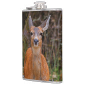 写真家おもしろいで鹿の若手スマイル フラスク (左)