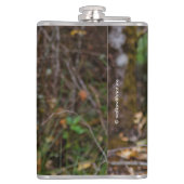 写真家おもしろいで鹿の若手スマイル フラスク (裏面)