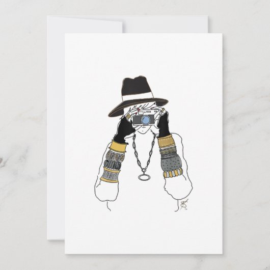 写真家および写真愛好家のための彼女のカメラ 案内状 (正面)