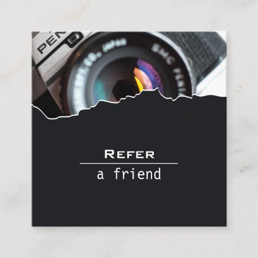 写真家が友人を参照 スクエア名刺 (正面)