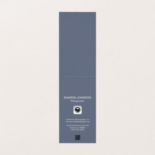 写真家が折り畳んだ名刺 名刺 (内部フラット)