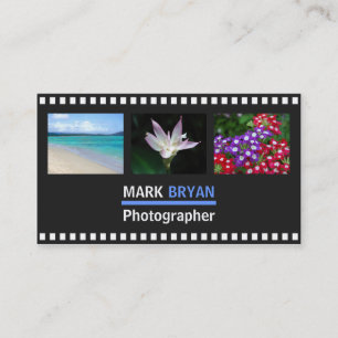 写真家のためのシンプルなフィルムストリップ背景 名刺