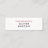 写真家のためのユニバーサルミニ名刺。 スキニー名刺 (正面)