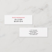 写真家のためのユニバーサルミニ名刺。 スキニー名刺 (正面/裏面)