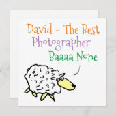 写真家のための羊のデザイン シーズンカード (正面/裏面)