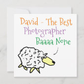 写真家のための羊のデザイン シーズンカード (正面)