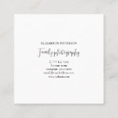 写真家のための美しい名刺 スクエア名刺 (裏面)