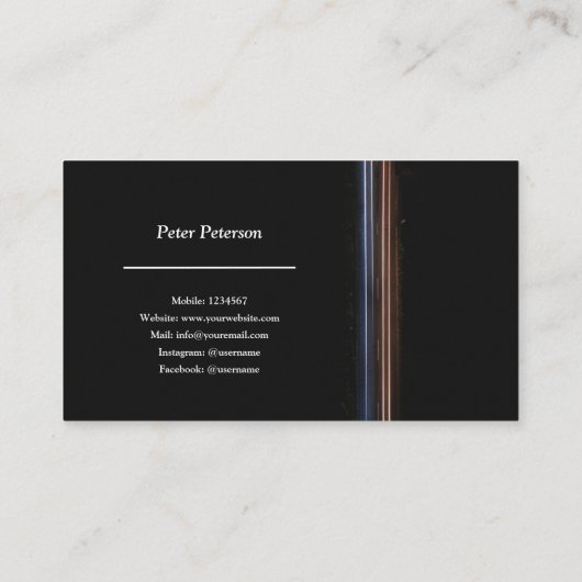 写真家のカメラ（白黒） 名刺 (裏面)