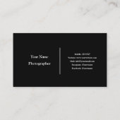 写真家のカメラ(白黒) 名刺 (裏面)