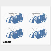 写真家のステッカー 楕円形シール (シート)