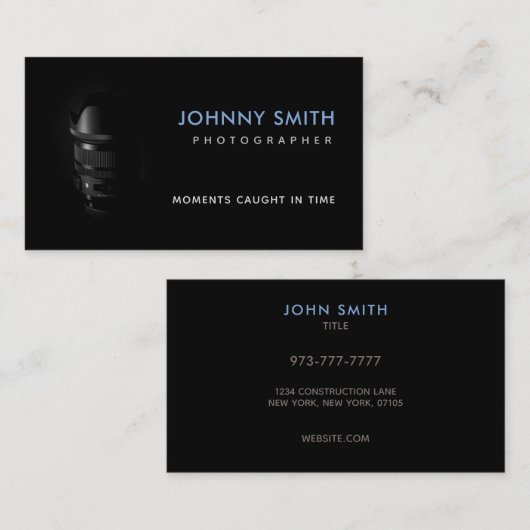 写真家のスローガンと名刺 名刺 (正面/裏面)