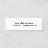 写真家のプロフェッショナルモダンはっきりした スキニー名刺 (裏面)