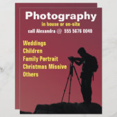 写真家の写真の信頼できるチラシ (正面/裏面)