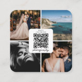 写真家の写真QRコードソーシャルメディアスクリプト スクエア名刺 (正面)