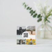 写真家の写真QRコードソーシャルメディア スクエア名刺 (スタンド正面)