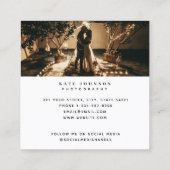 写真家の写真QRコードソーシャルメディア スクエア名刺 (裏面)