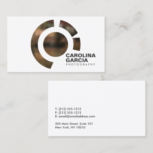 写真家の名刺のフォーカスロゴIII 名刺 (正面/裏面)