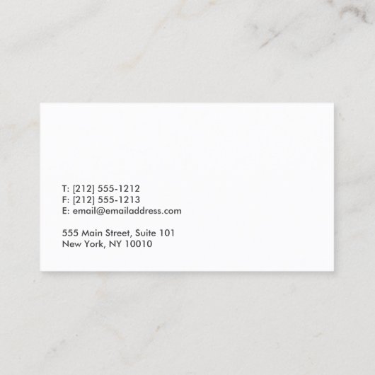 写真家の名刺のフォーカスロゴIII 名刺 (裏面)