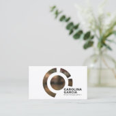 写真家の名刺のフォーカスロゴIII 名刺 (スタンド正面)