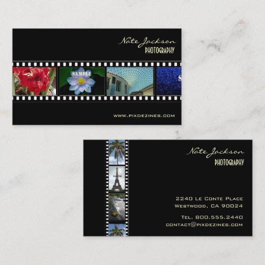 写真家の名刺写真テンプレート 名刺 (正面/裏面)