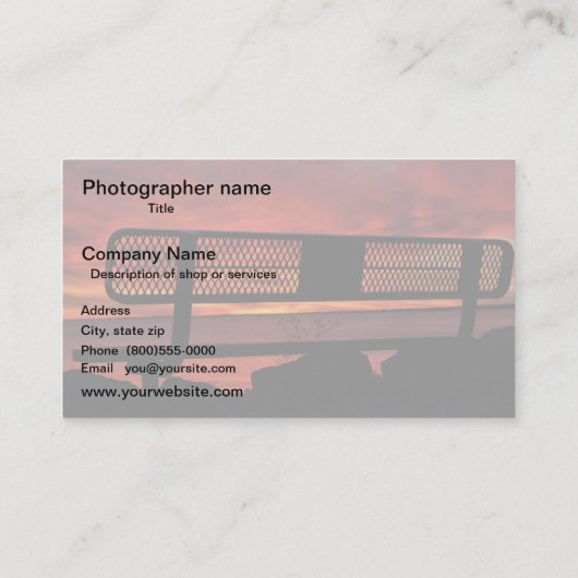 写真家の名刺 名刺 (裏面)