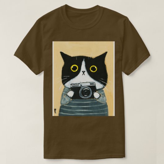 写真家の子猫 Tシャツ (デザイン正面)