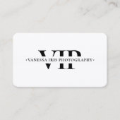 写真家の撮影モダン白黒 名刺 (正面)