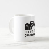 写真家の撮影レンズおもしろいギフトアイディア コーヒーマグカップ (正面左)