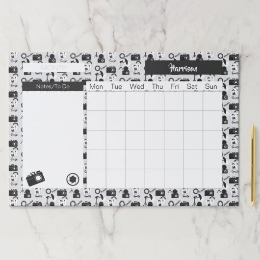 写真家の月パーソナライズされた刊カレンダー ペーパーパッド (インサイチュ)