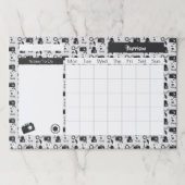 写真家の月パーソナライズされた刊カレンダー ペーパーパッド (正面)