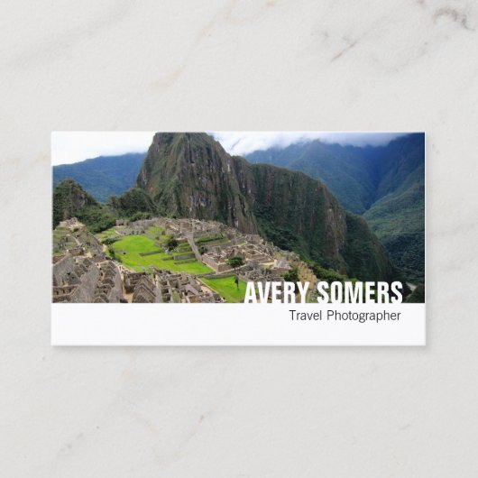 写真家の横向き写真 名刺 (正面)