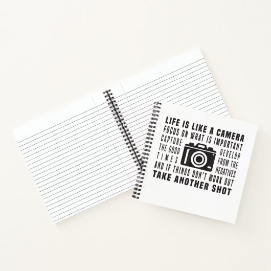 写真家の生活はカメラ写真のようなものだ ノートブック (内部)
