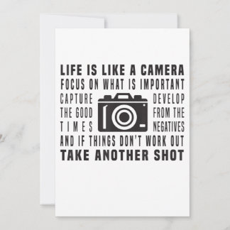 写真家の生活はカメラ写真のようなものだ 案内状