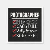 写真家の生活 – 写真おもしろいチェックリスト スタンダードカクテルナプキン (正面)