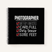 写真家の生活 – 写真おもしろいチェックリスト ノートブック (正面)