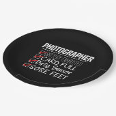 写真家の生活 – 写真おもしろいチェックリスト ペーパープレート (アングル)