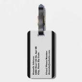 写真家の生活 – 写真おもしろいチェックリスト ラゲッジタグ (裏面縦)