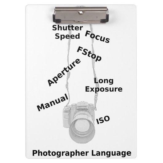 写真家の言語 クリップボード (正面)