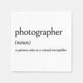 写真家の辞書定義 スタンダードカクテルナプキン (正面)