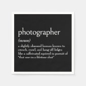 写真家の辞書定義 スタンダードカクテルナプキン (正面)