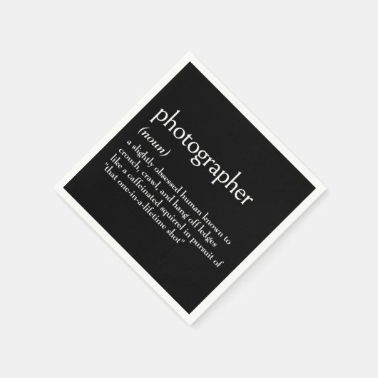 写真家の辞書定義 スタンダードカクテルナプキン (角)